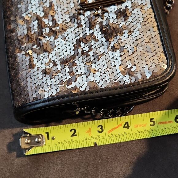 Fiorelli Purse Est. 1988 Made In London Silver Sequin Crossbody Bag Clutch - Picture 12 of 14